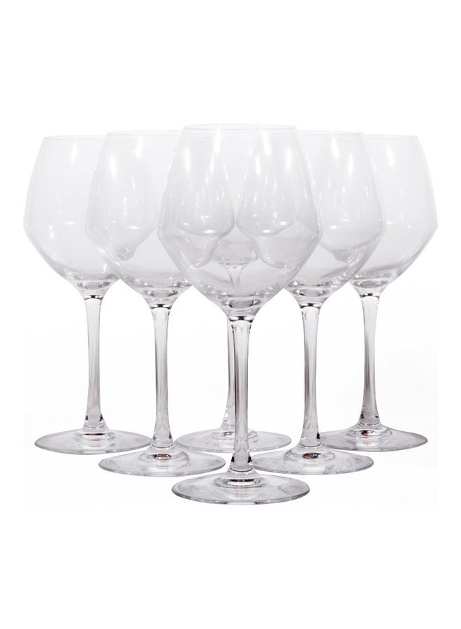 6-Piece Cabernet Vins Jeunes Stem Glass Set Clear 470ml