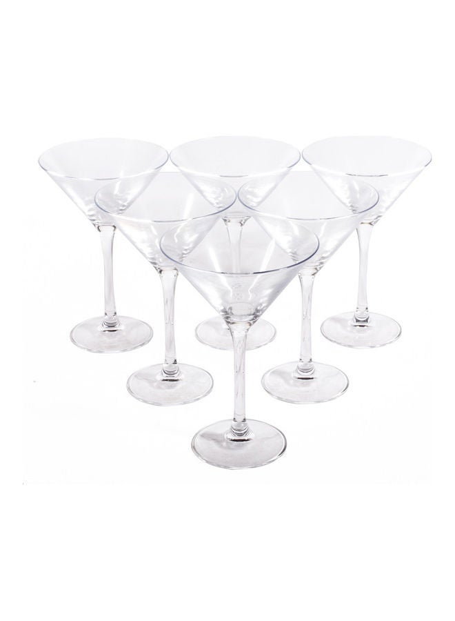 6-Piece Cabernet Stem Glass Set Clear 210ml