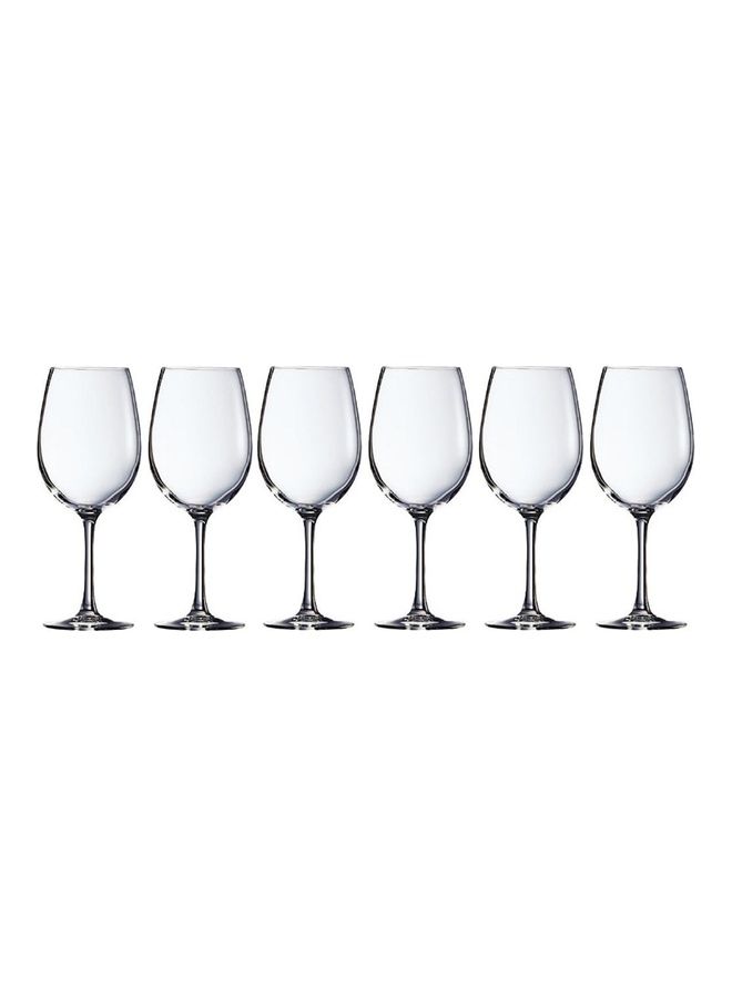 6-Piece Cabernet Tulipe Stem Glass Set Clear 750ml
