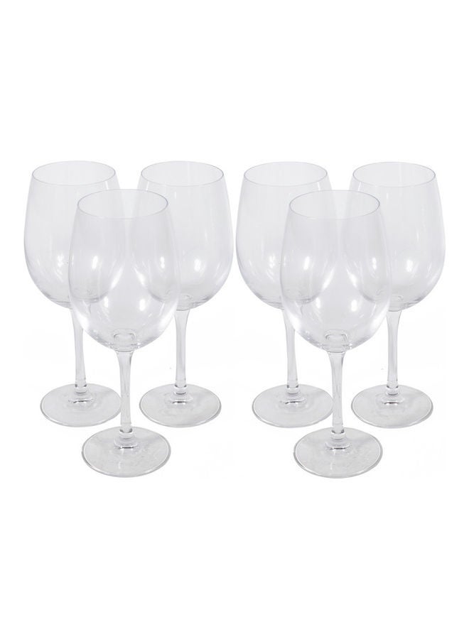 6-Piece Cabernet Tulipe Stem Glass Set Clear 470ml
