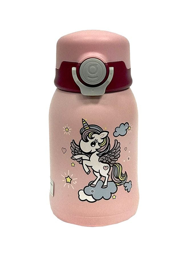 Thermos Cup With Straw Pink Unicorn 17x8centimeter