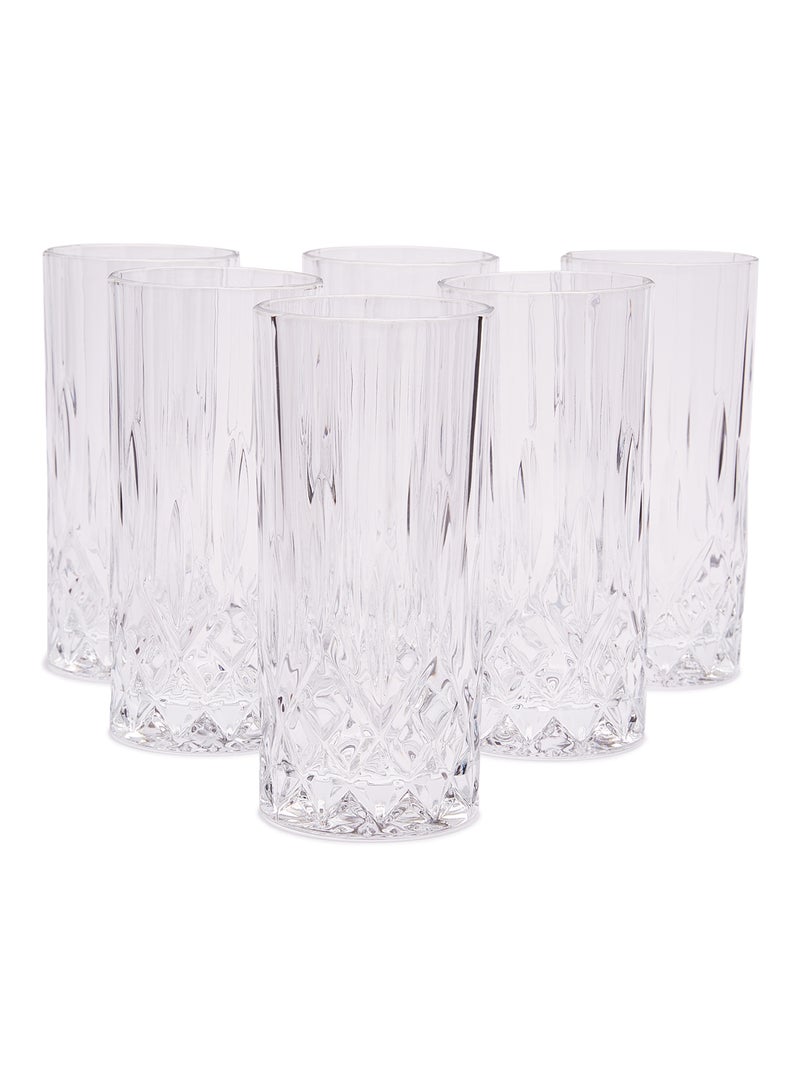 6-Piece Opera Hi Ball Tumbler Set Clear 350ml