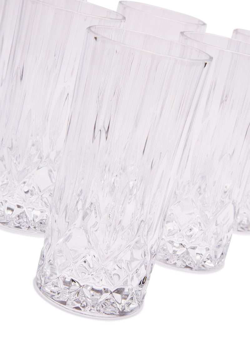 6-Piece Opera Hi Ball Tumbler Set Clear 350ml