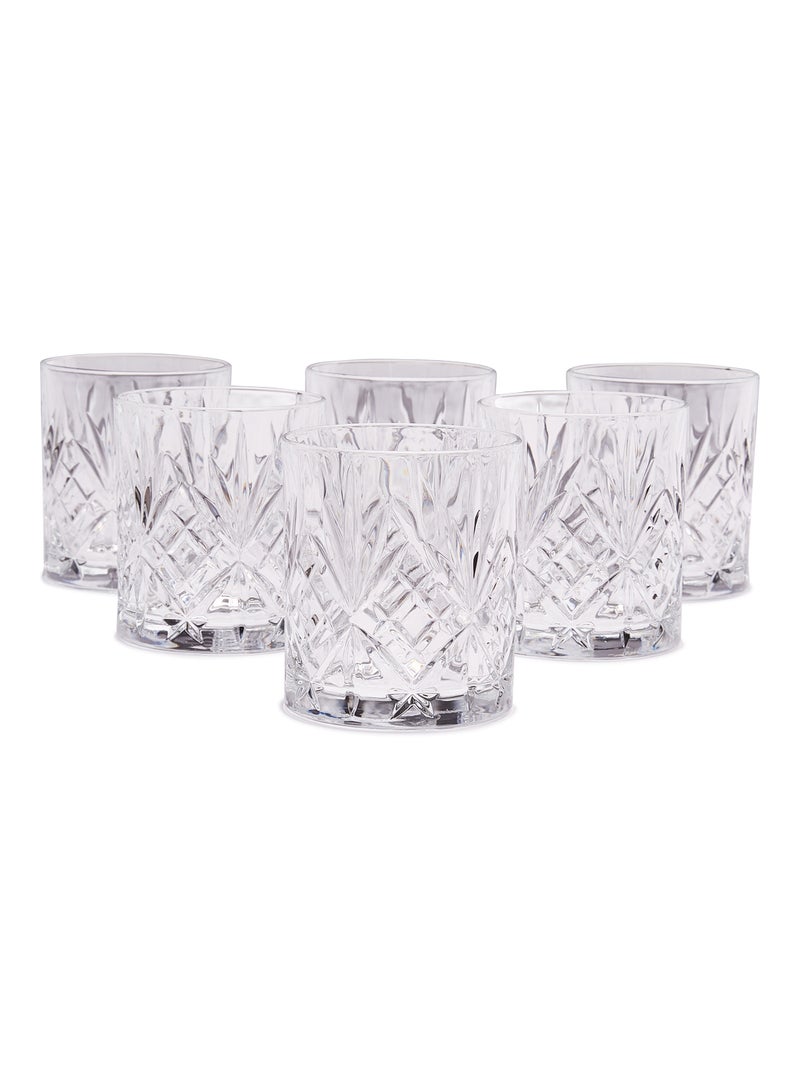 6-Piece Melodia Short Glass Set Clear 310ml