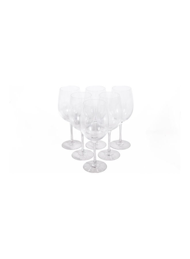 6-Piece Cabernet Tulipe Stem Glass Set Clear 580ml