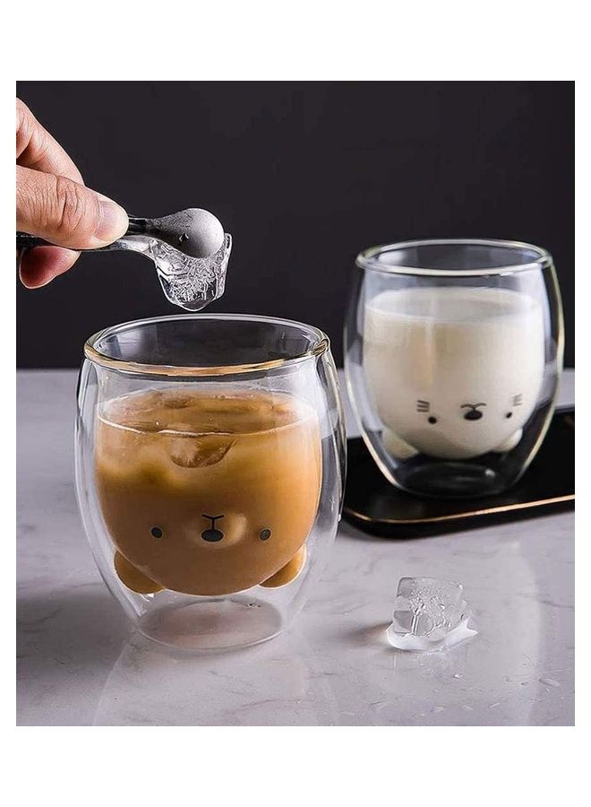 Double Wall Glass Cup multicolour 250mm