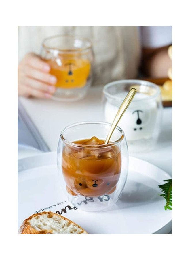 Double Wall Glass Cup multicolour 250mm
