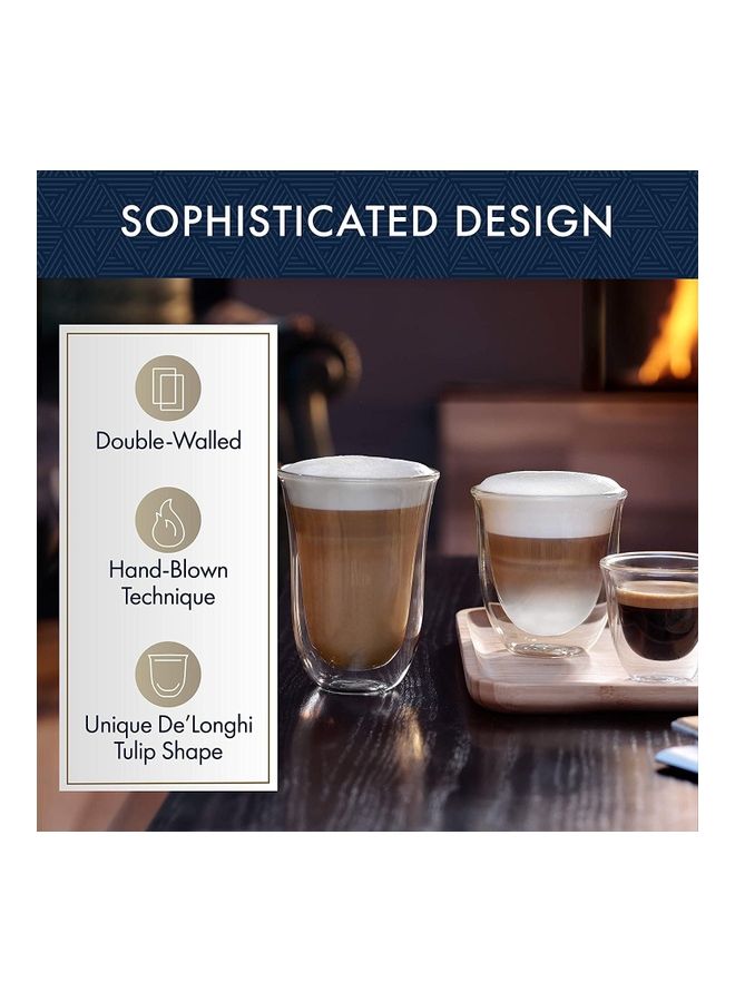 Set of 2 Double Wall Coffee Mugs multicolour