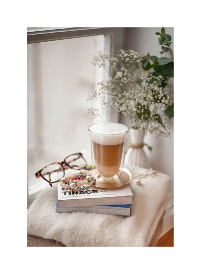 Set of 2 Double Wall Coffee Mugs multicolour