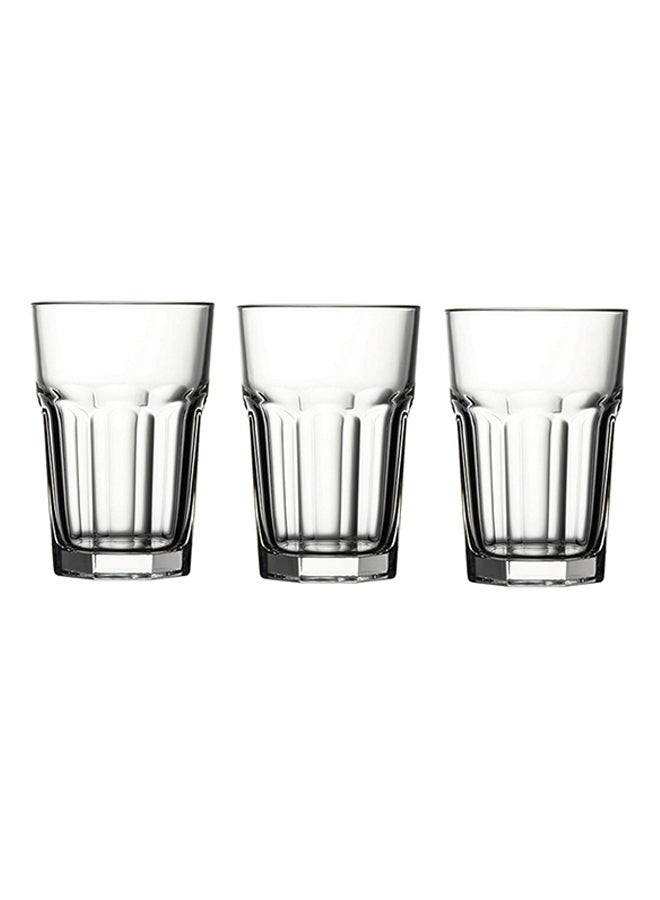 3-Piece Casablanca Tempered Short Glass Set Clear