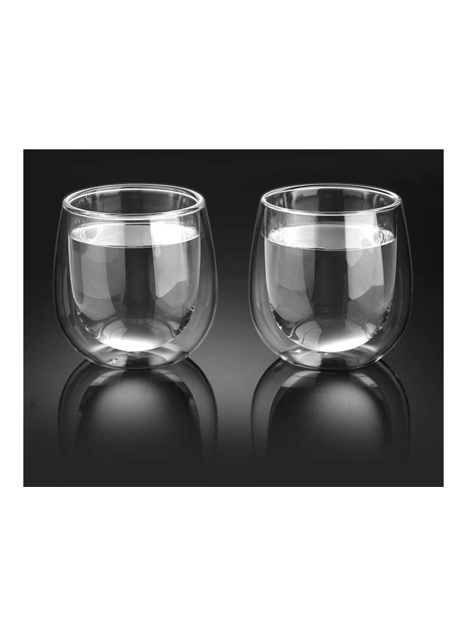 6 Pieces Double Walled Coffee Glasses Mugs multicolour