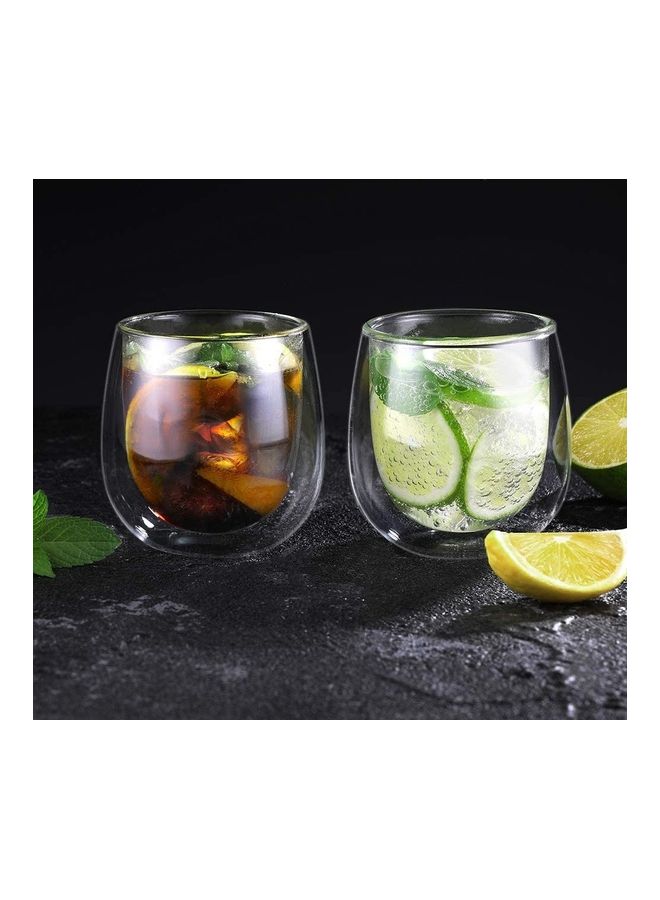 6 Pieces Double Walled Coffee Glasses Mugs multicolour