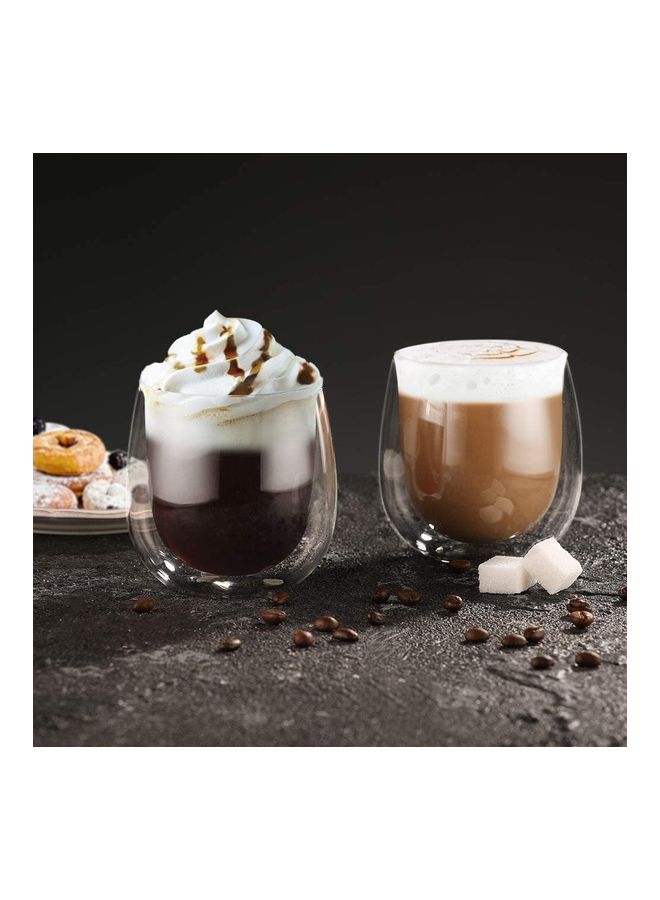 6 Pieces Double Walled Coffee Glasses Mugs multicolour