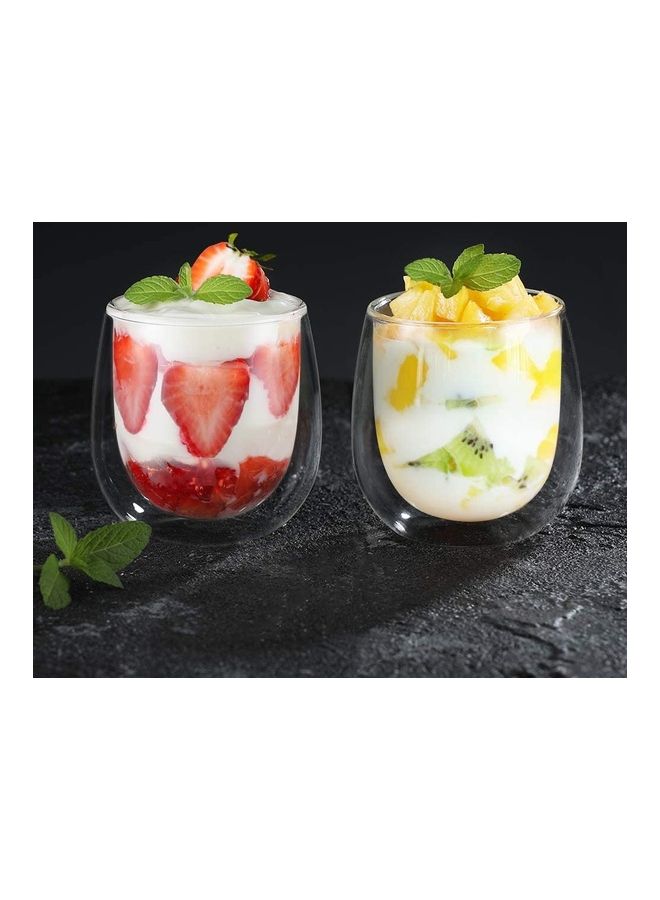 6 Pieces Double Walled Coffee Glasses Mugs multicolour