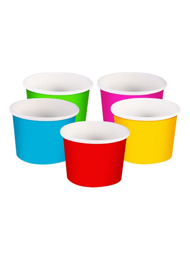 Paper Ice-Cream Cup - Alwan - 25 Pieces Colorful 473ml