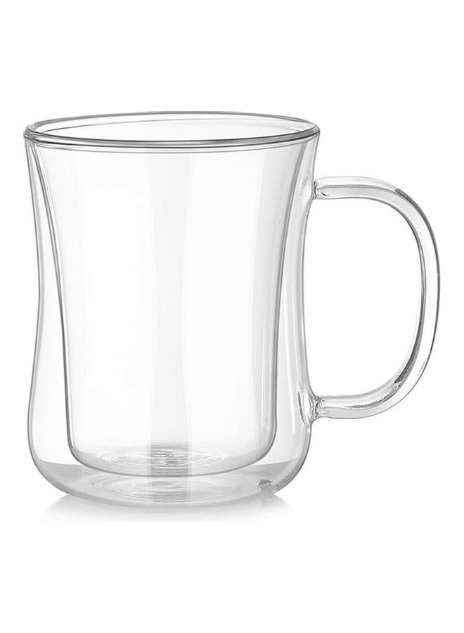 2-Piece Double Walled Coffee Mugs Clear