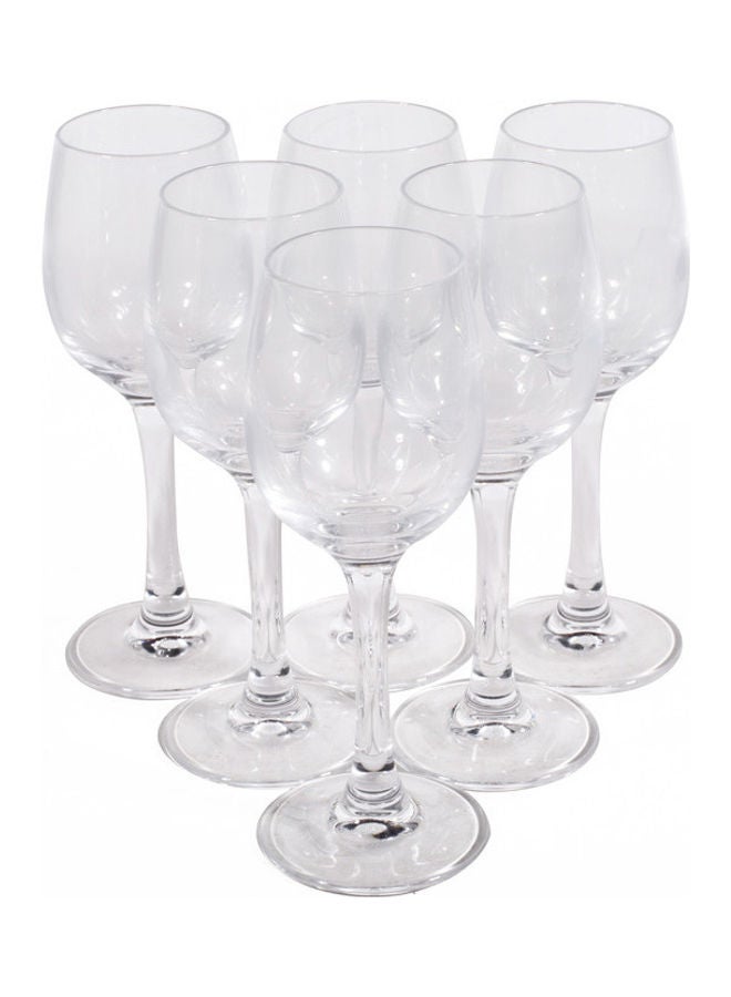 6-Piece Cabernet Tulipe Stem Glass Set Clear 70ml