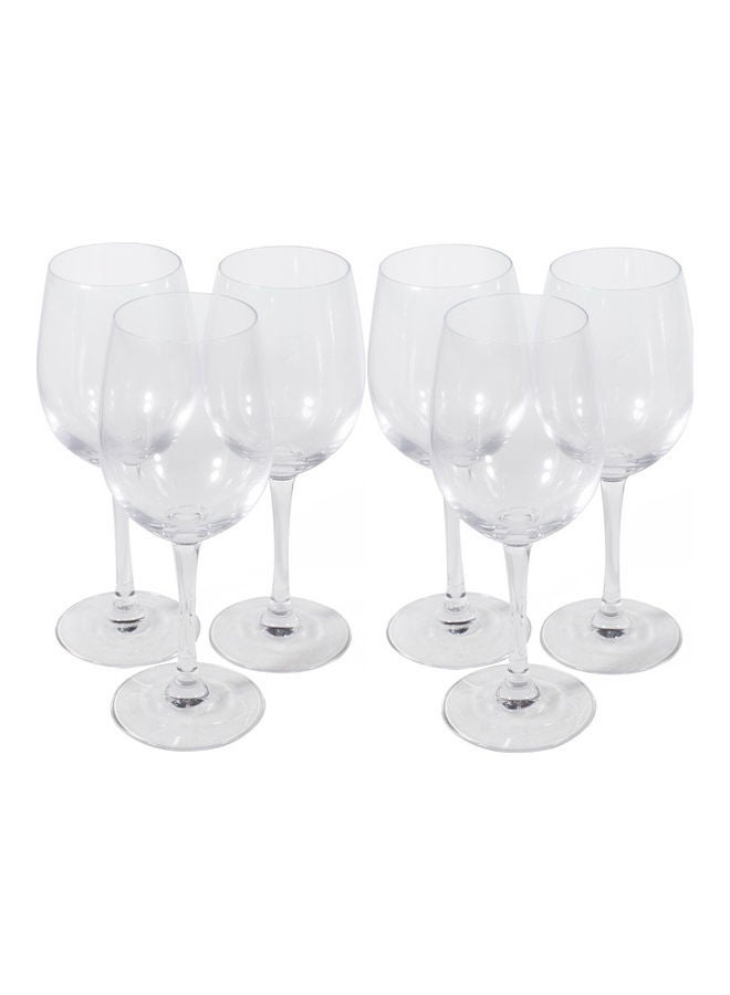 6-Piece Cabernet Tulipe Stem Glass Set Clear 350ml