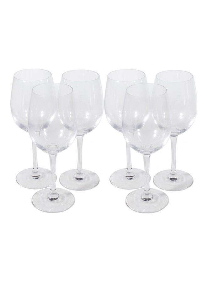 6-Piece Cabernet Tulipe Stem Glass Set Clear 350ml