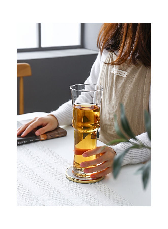 6-Piece Quanming Bamboo Drink Glass Set Clear