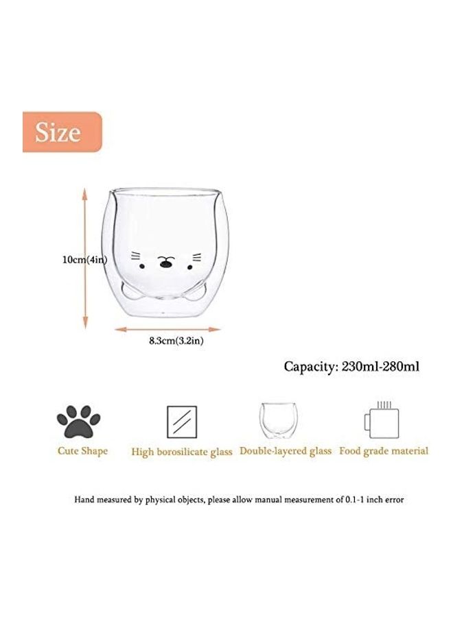 Double Wall Glass Cup multicolour 250mm