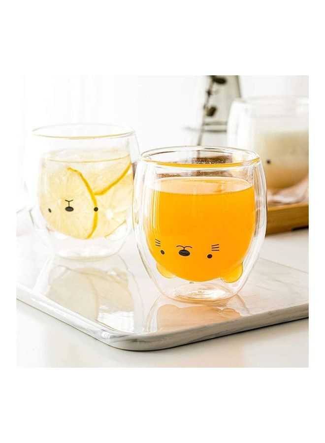 Double Wall Glass Cup multicolour 250mm