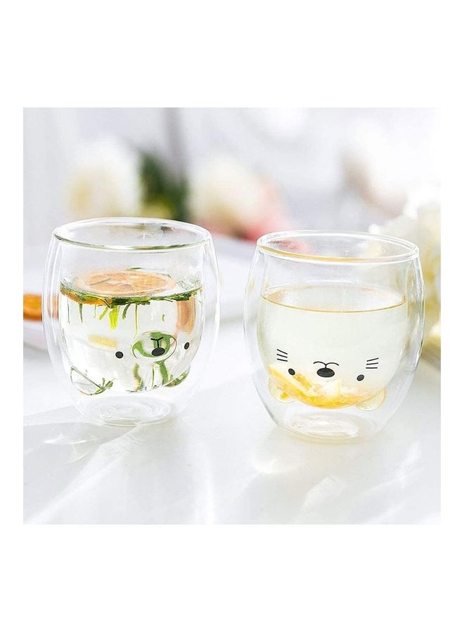 Double Wall Glass Cup multicolour 250mm