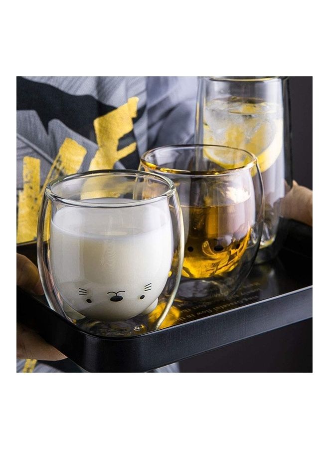 Double Wall Glass Cup multicolour 250mm