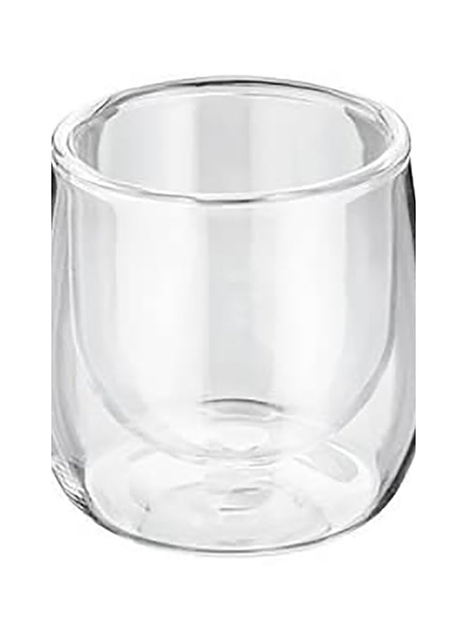 Set Of 2 Double Walled Glass Clear