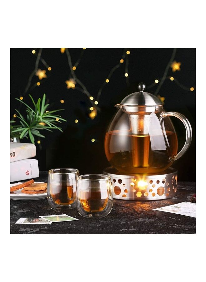 4-Piece Double Walled Coffee Mugs Clear