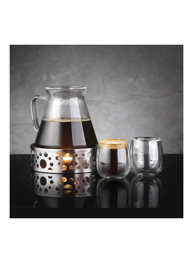 4-Piece Double Walled Coffee Mugs Clear