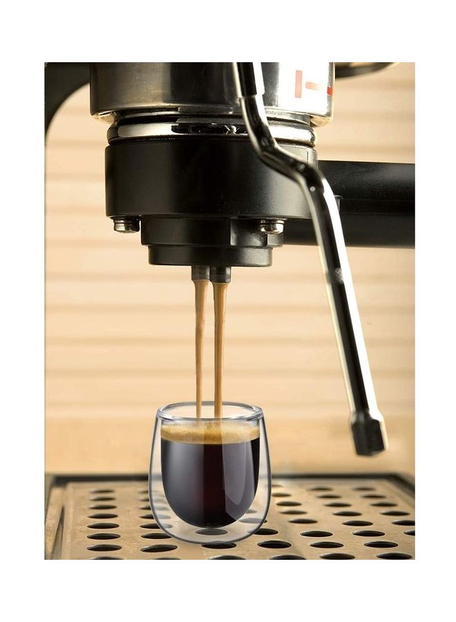 4-Piece Double Walled Coffee Mugs Clear