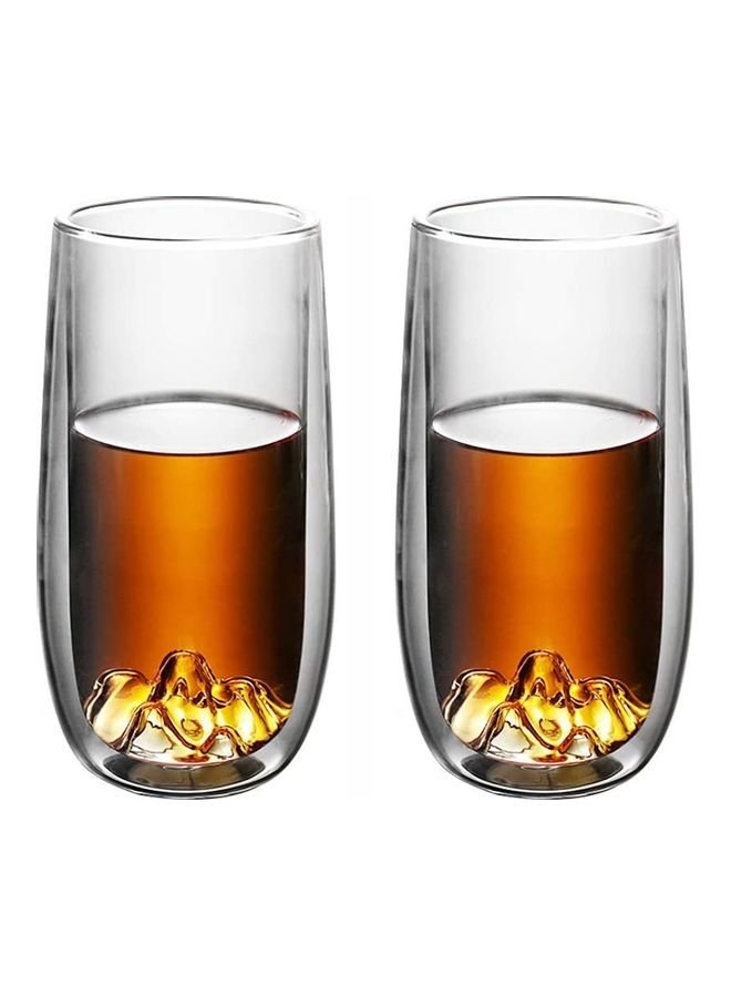 Sets of 2 Double Walled Coffee Mugs multicolour 410mm