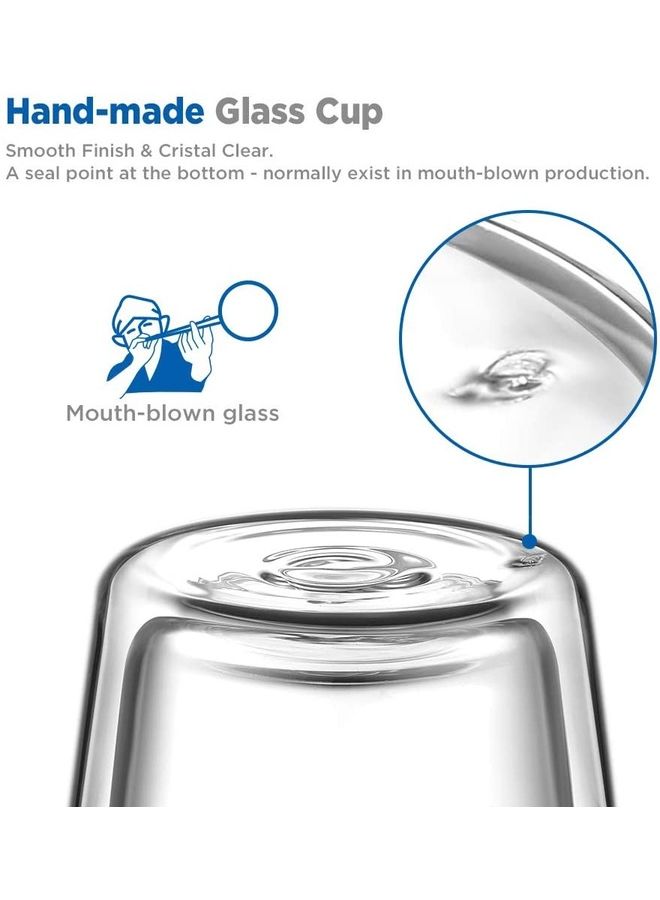 2-Piece Double Walled Coffee Mugs Clear