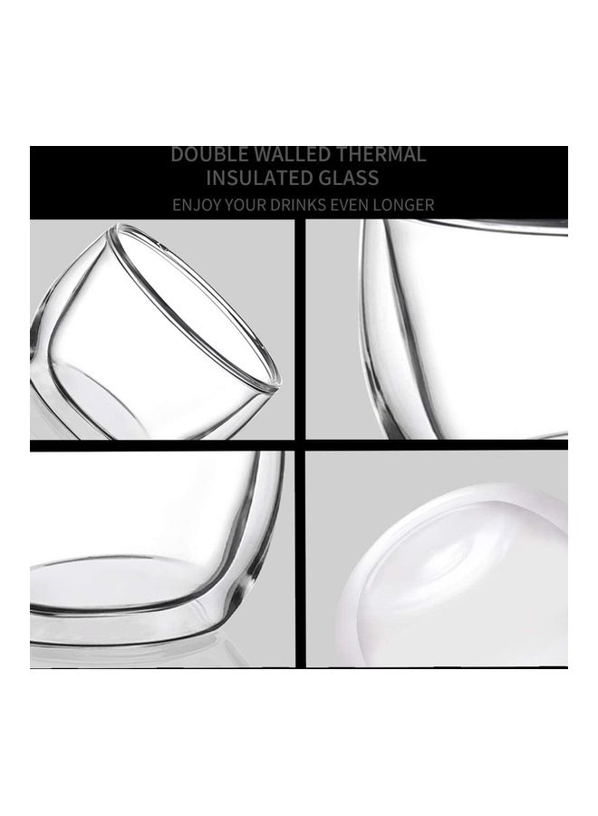 2-Piece Double Walled Espresso Cups Clear