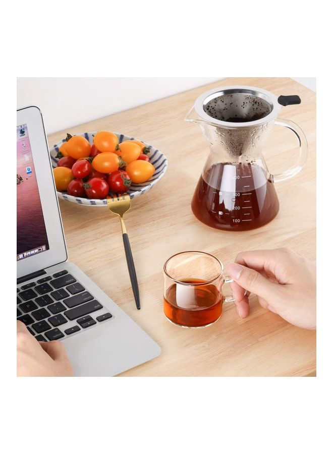 Set Of 8 Espresso Coffee Cups Clear 140mm