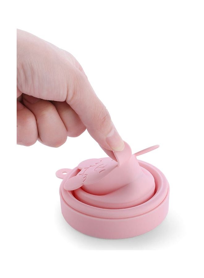 Portable Silicone Travel Cup Pink 170ml