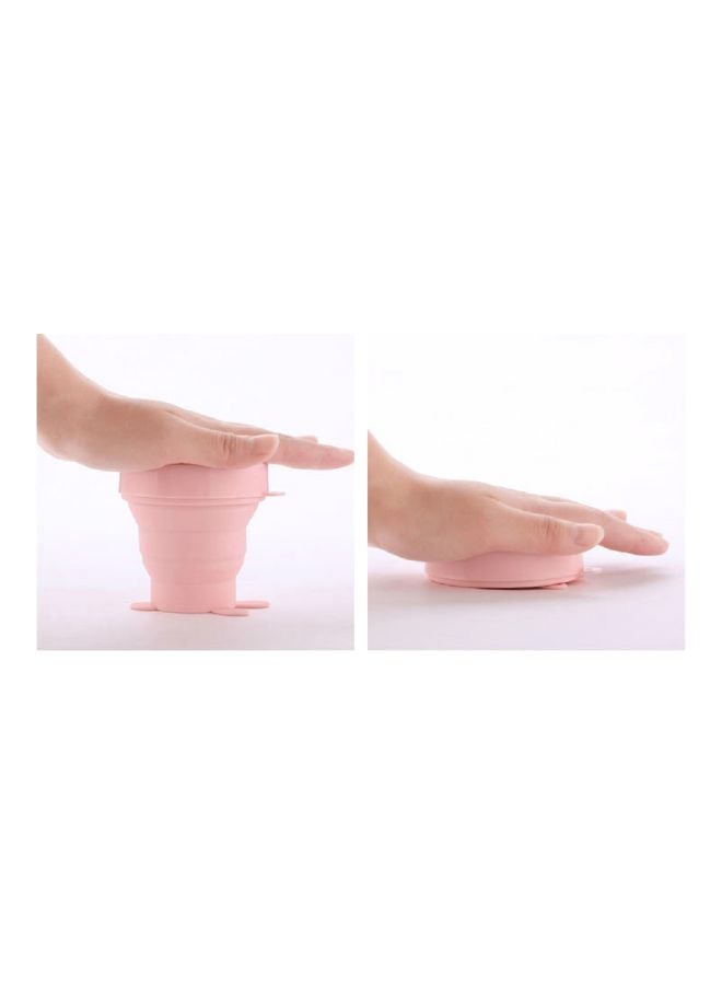Portable Silicone Travel Cup Pink 170ml
