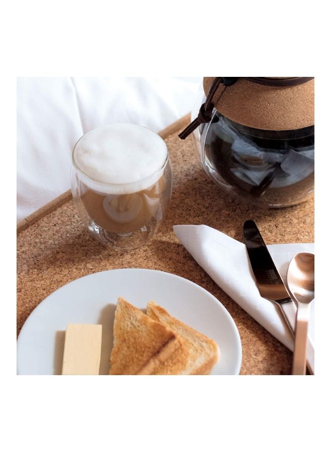 2 Pieces Double Walled Thermo Glasses multicolour
