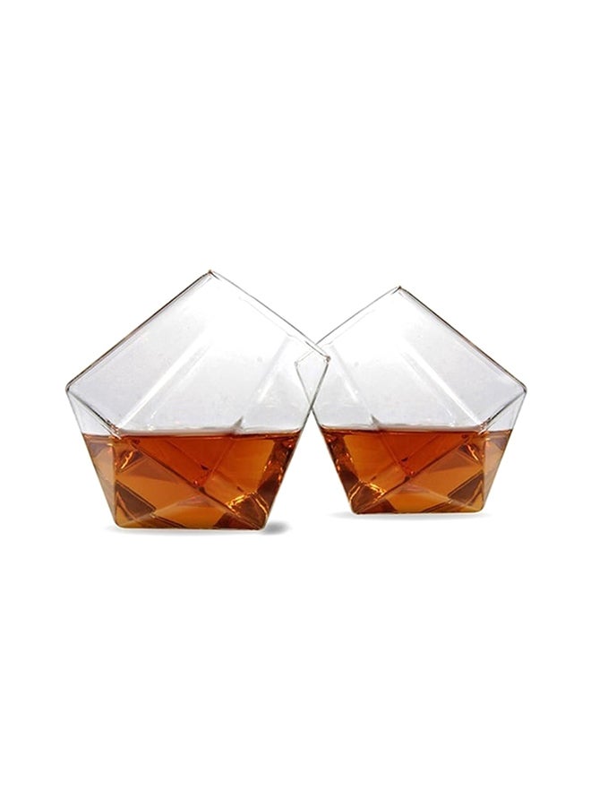 2-Piece Elegant Glass Set Clear