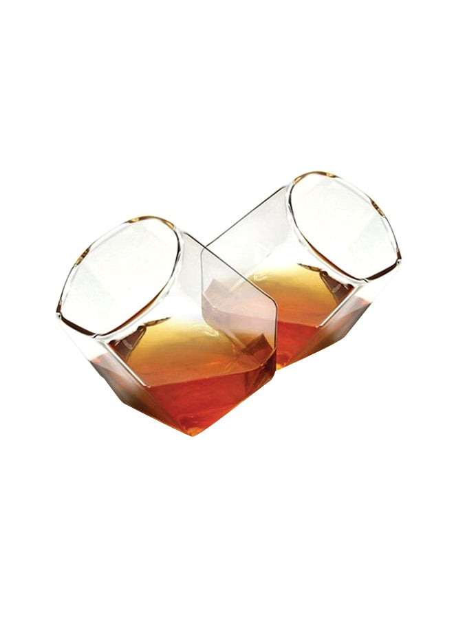 2-Piece Elegant Glass Set Clear