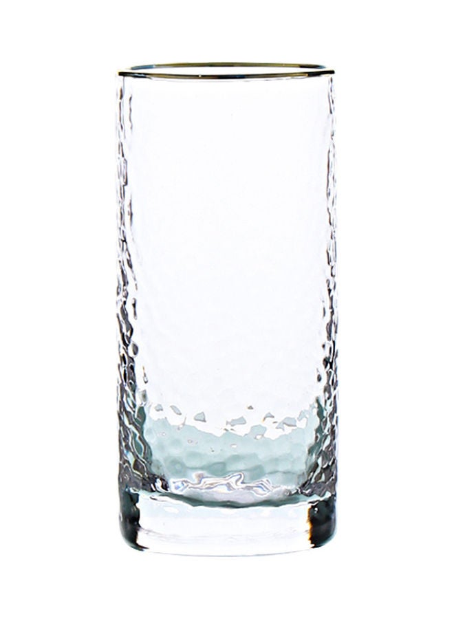 Household Full Bright Hammer Glass Water Cup Clear 6.2x13.7cm