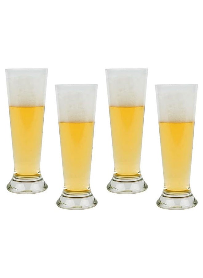 4-Piece Royal Leerdam Artisan Tall Footed Pilsner Glass Set 370ml