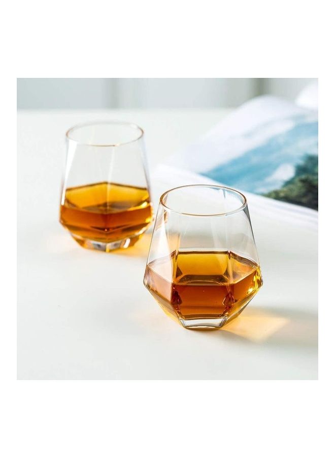 2-Piece Diamond Design Tumblers Clear
