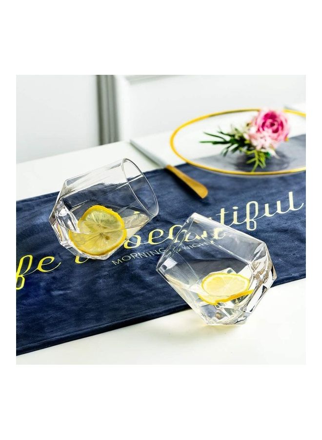 2-Piece Diamond Design Tumblers Clear