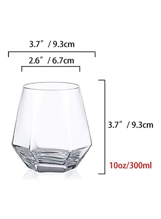 2-Piece Diamond Design Tumblers Clear