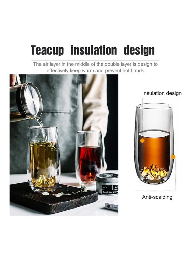 2-Piece Double Walled Glass Set Clear