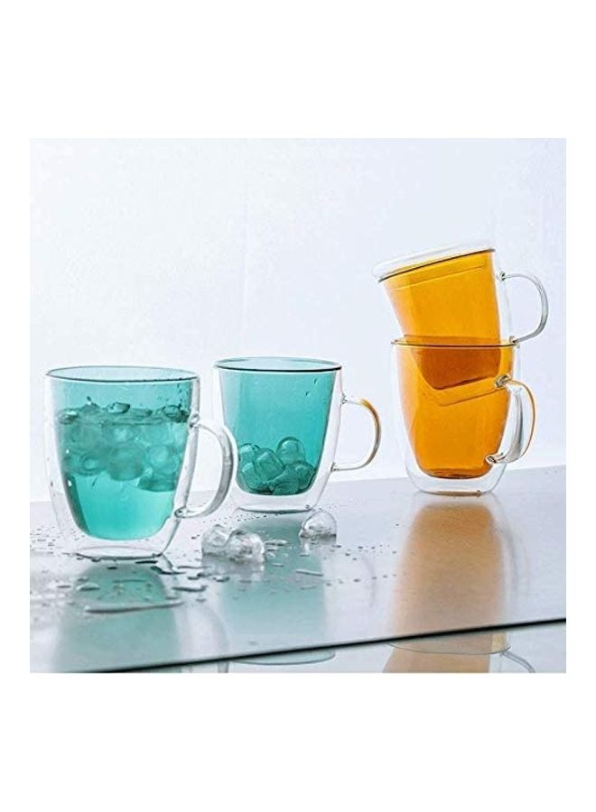 Double Walled Glass With Lid Clear 470ml