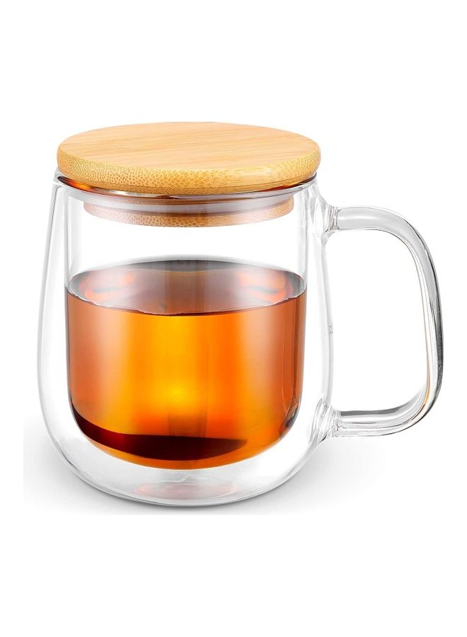 Double Wall Borosilicate Glass Latte Espresso Mug Clear 250ml