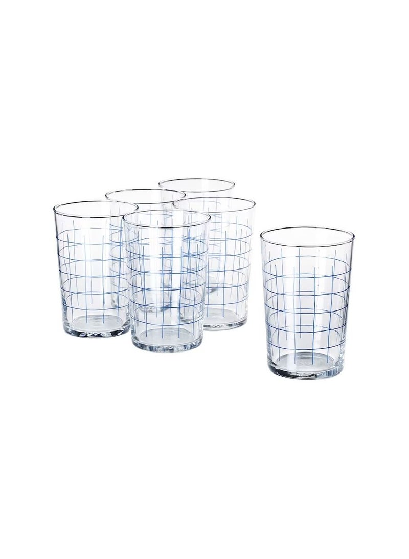 Glass, clear glass/check pattern46 cl